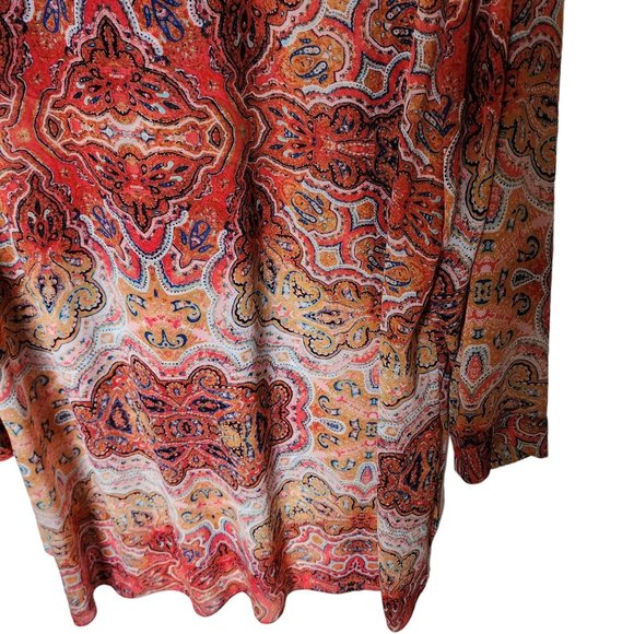 Chico's Women’s‎ Paisley Tunic Top Boho Floral Mandala Blouse size XXL 20 22 - Picture 14 of 14